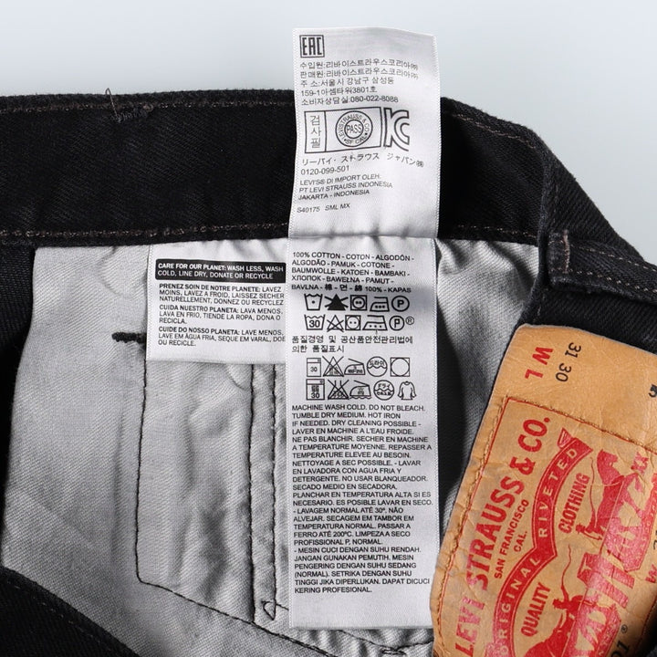 Levi's 501-0660 Black Denim Straight Leg Jeans, Men's Size W31 (approx.) cotton black type Vintage Second Hand