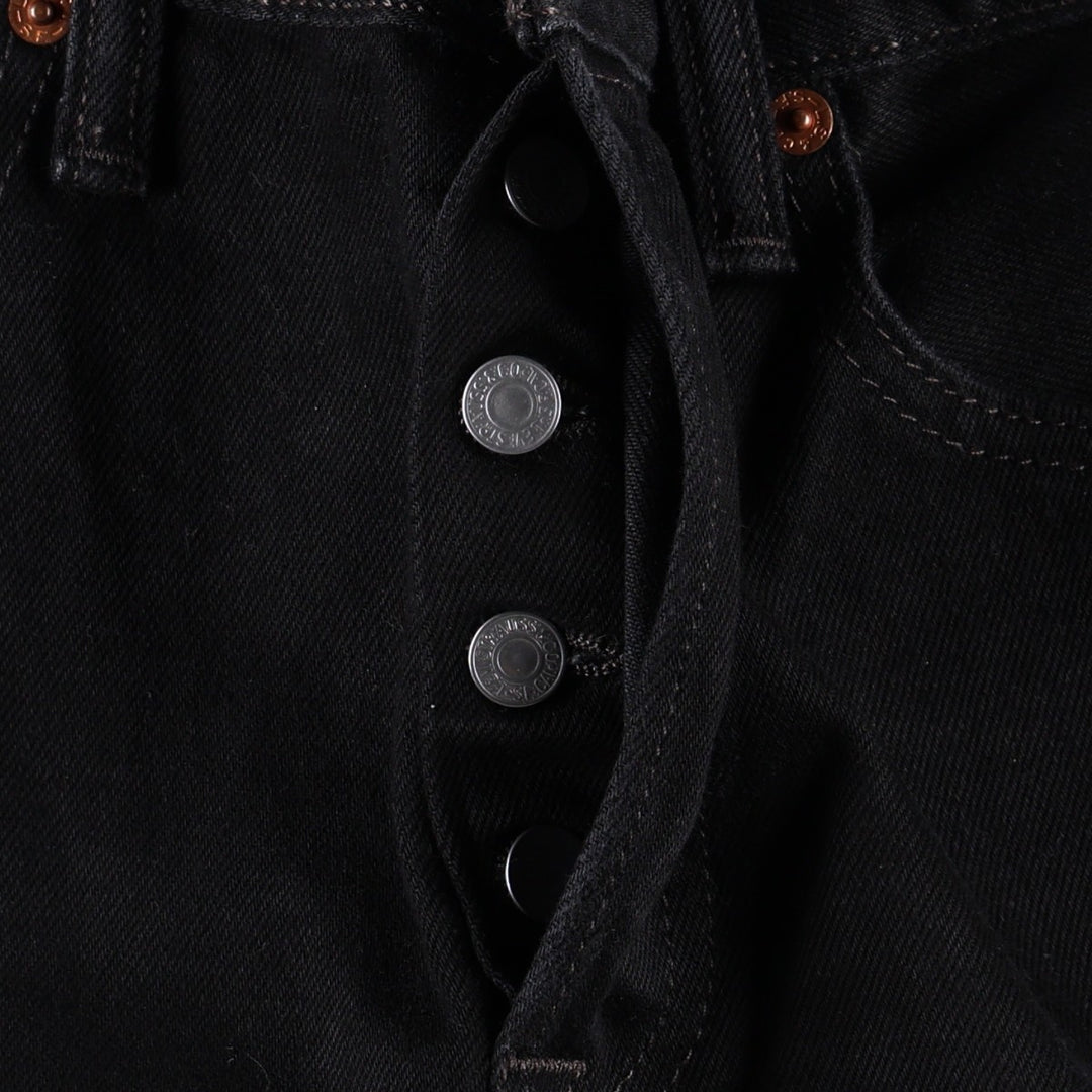 Levi's 501-0660 Black Denim Straight Leg Jeans, Men's Size W31 (approx.) cotton black type Vintage Second Hand