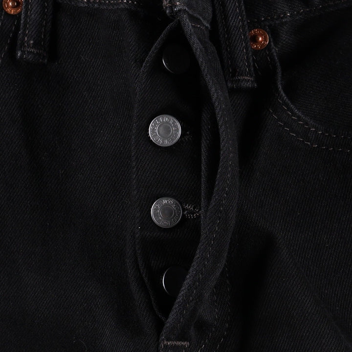 Levi's 501-0660 Black Denim Straight Leg Jeans, Men's Size W31 (approx.) cotton black type Vintage Second Hand