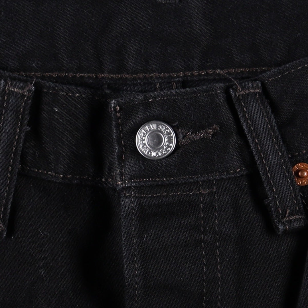 Levi's 501-0660 Black Denim Straight Leg Jeans, Men's Size W31 (approx.) cotton black type Vintage Second Hand