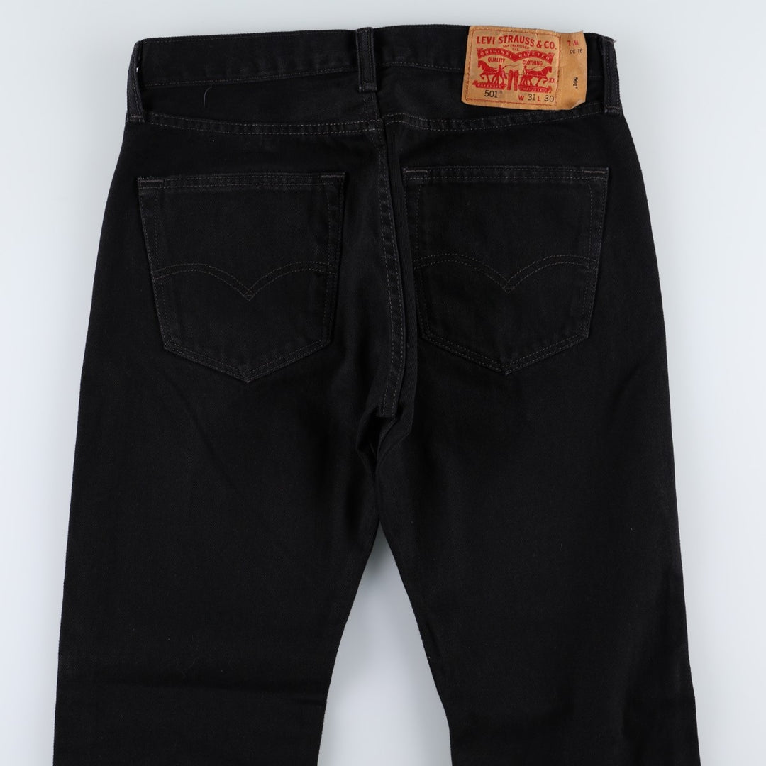 Levi's 501-0660 Black Denim Straight Leg Jeans, Men's Size W31 (approx.) cotton black type Vintage Second Hand
