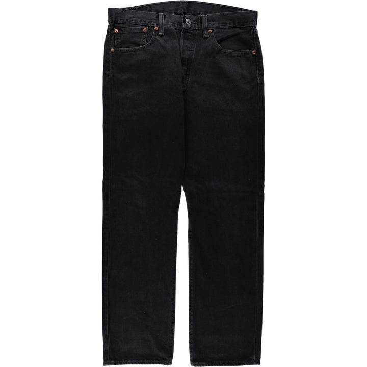 Levi's 501-0660 Black Denim Straight Leg Denim Pants, Men's Size W33 cotton black type Vintage Second Hand