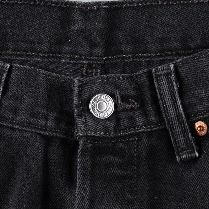 Levi's 501-0660 Black Denim Straight Leg Denim Pants, Men's Size W33 cotton black type Vintage Second Hand