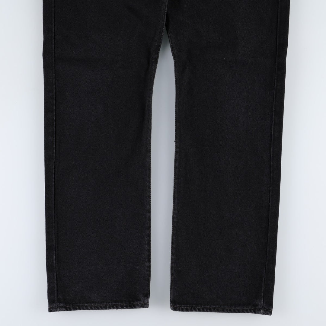 Levi's 501-0660 Black Denim Straight Leg Denim Pants, Men's Size W33 cotton black type Vintage Second Hand