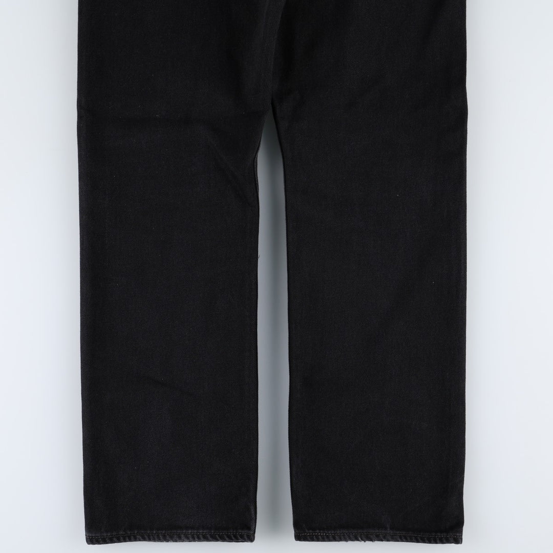 Levi's 501-0660 Black Denim Straight Leg Denim Pants, Men's Size W33 cotton black type Vintage Second Hand