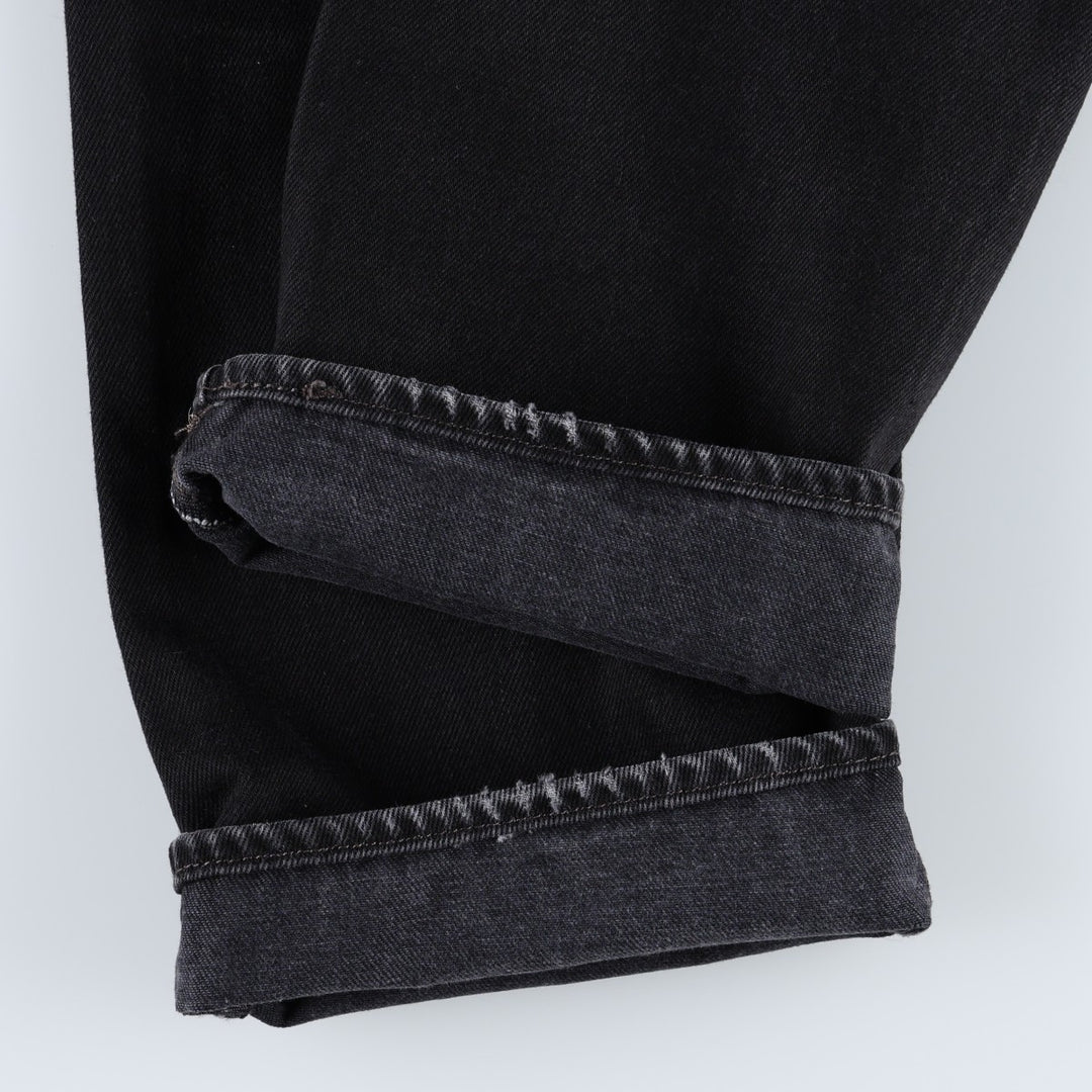 Levi's 501-0660 Black Denim Straight Leg Denim Pants, Men's Size W33 cotton black type Vintage Second Hand