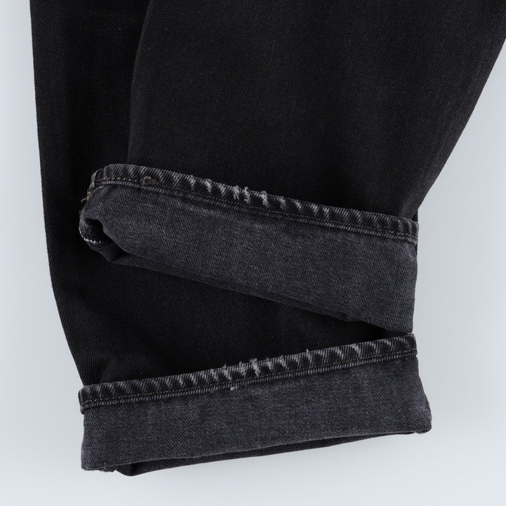 Levi's 501-0660 Black Denim Straight Leg Denim Pants, Men's Size W33 cotton black type Vintage Second Hand