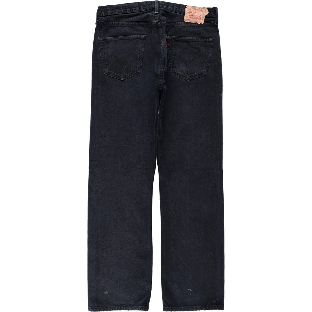 2000'S Levi's 501 0165 Euro Model Black Denim Straight Leg Jeans, Men's W35 (approx.) cotton black type Vintage Second Hand
