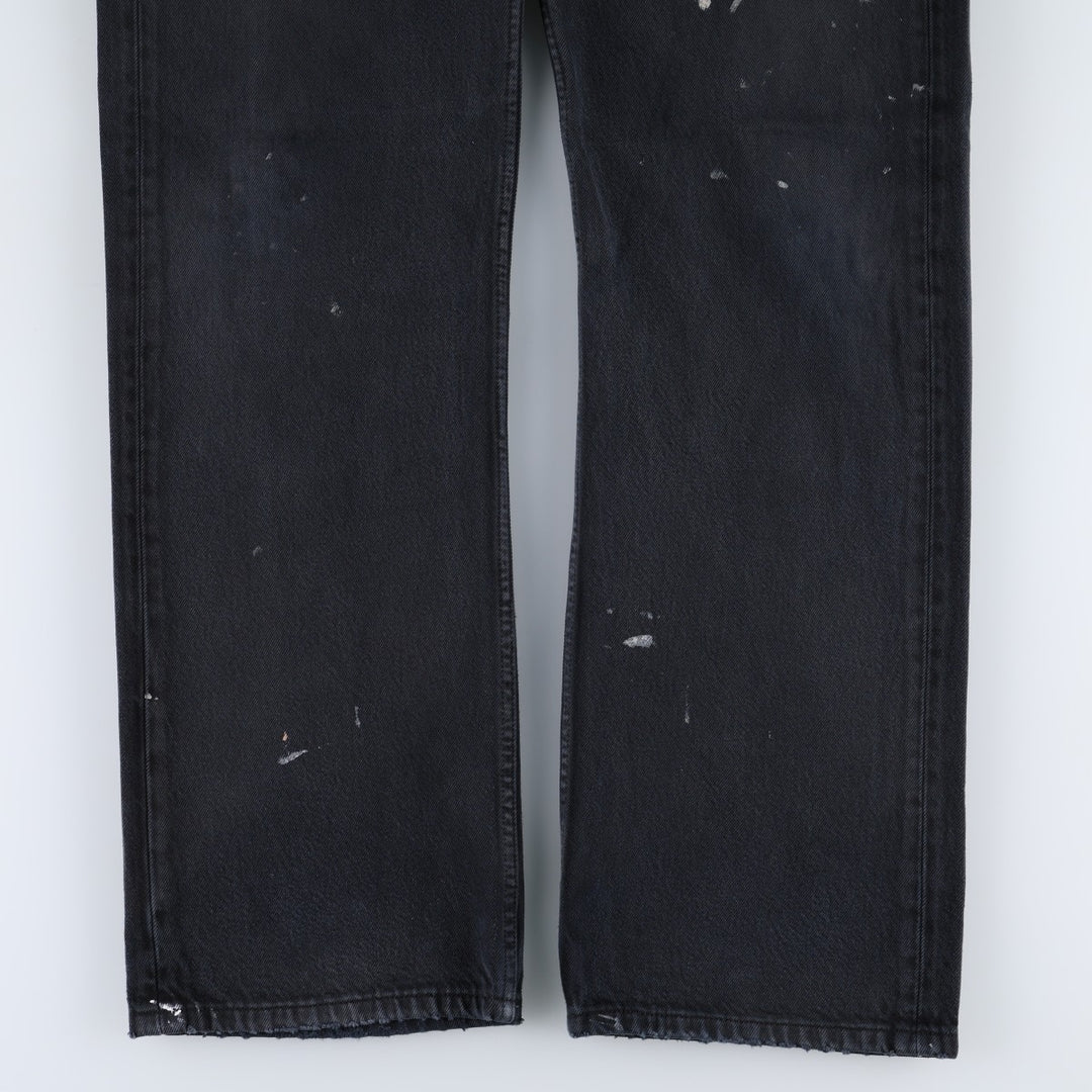 2000'S Levi's 501 0165 Euro Model Black Denim Straight Leg Jeans, Men's W35 (approx.) cotton black type Vintage Second Hand
