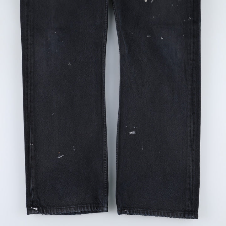 2000'S Levi's 501 0165 Euro Model Black Denim Straight Leg Jeans, Men's W35 (approx.) cotton black type Vintage Second Hand