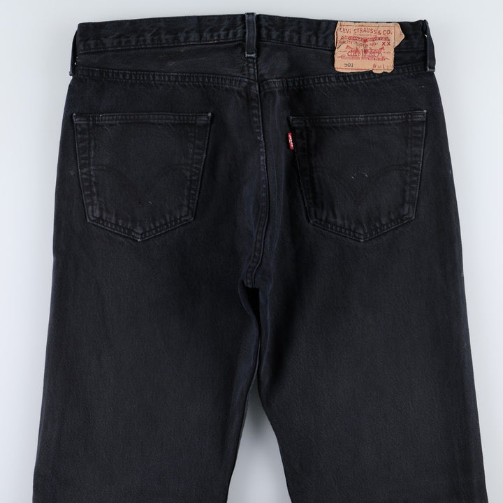 2000'S Levi's 501 0165 Euro Model Black Denim Straight Leg Jeans, Men's W35 (approx.) cotton black type Vintage Second Hand