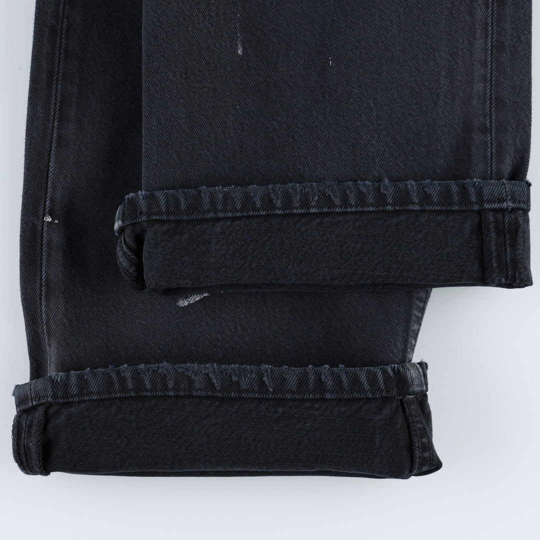 2000'S Levi's 501 0165 Euro Model Black Denim Straight Leg Jeans, Men's W35 (approx.) cotton black type Vintage Second Hand
