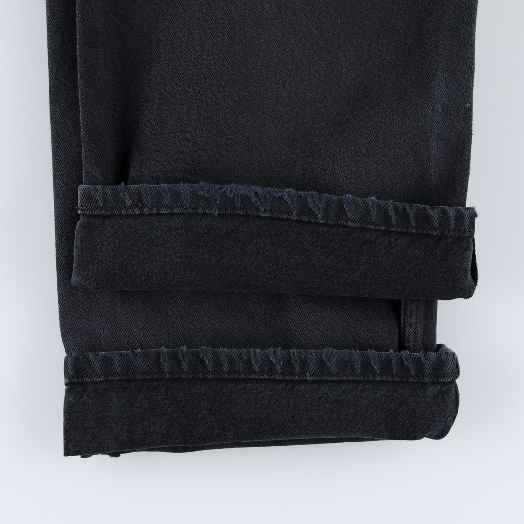 2000'S Levi's 501 0165 Euro Model Black Denim Straight Leg Jeans, Men's W35 (approx.) cotton black type Vintage Second Hand