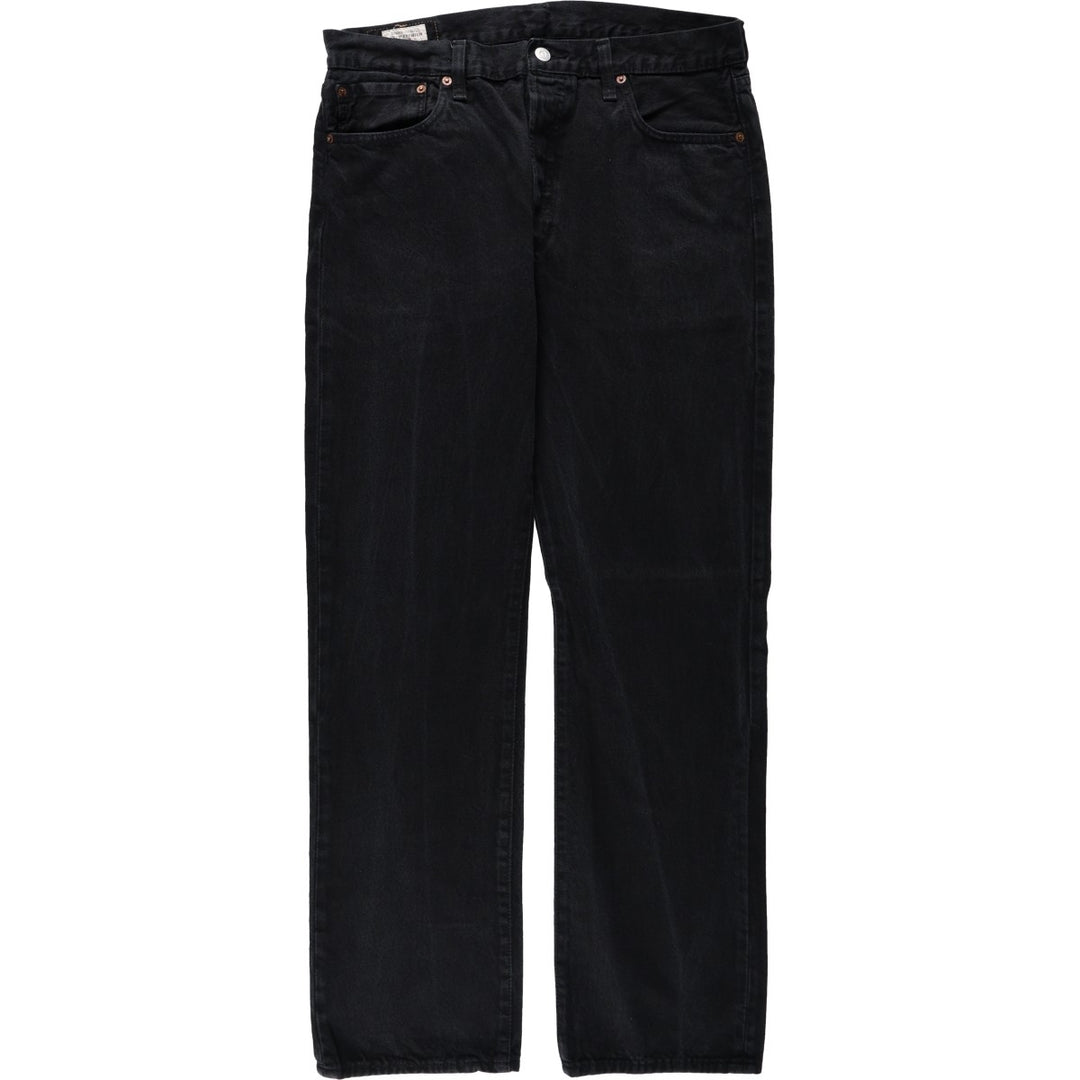Levi's 501-0165 Black Denim Straight Leg Jeans, Men's Size W35 (approx.) cotton black type Vintage Second Hand