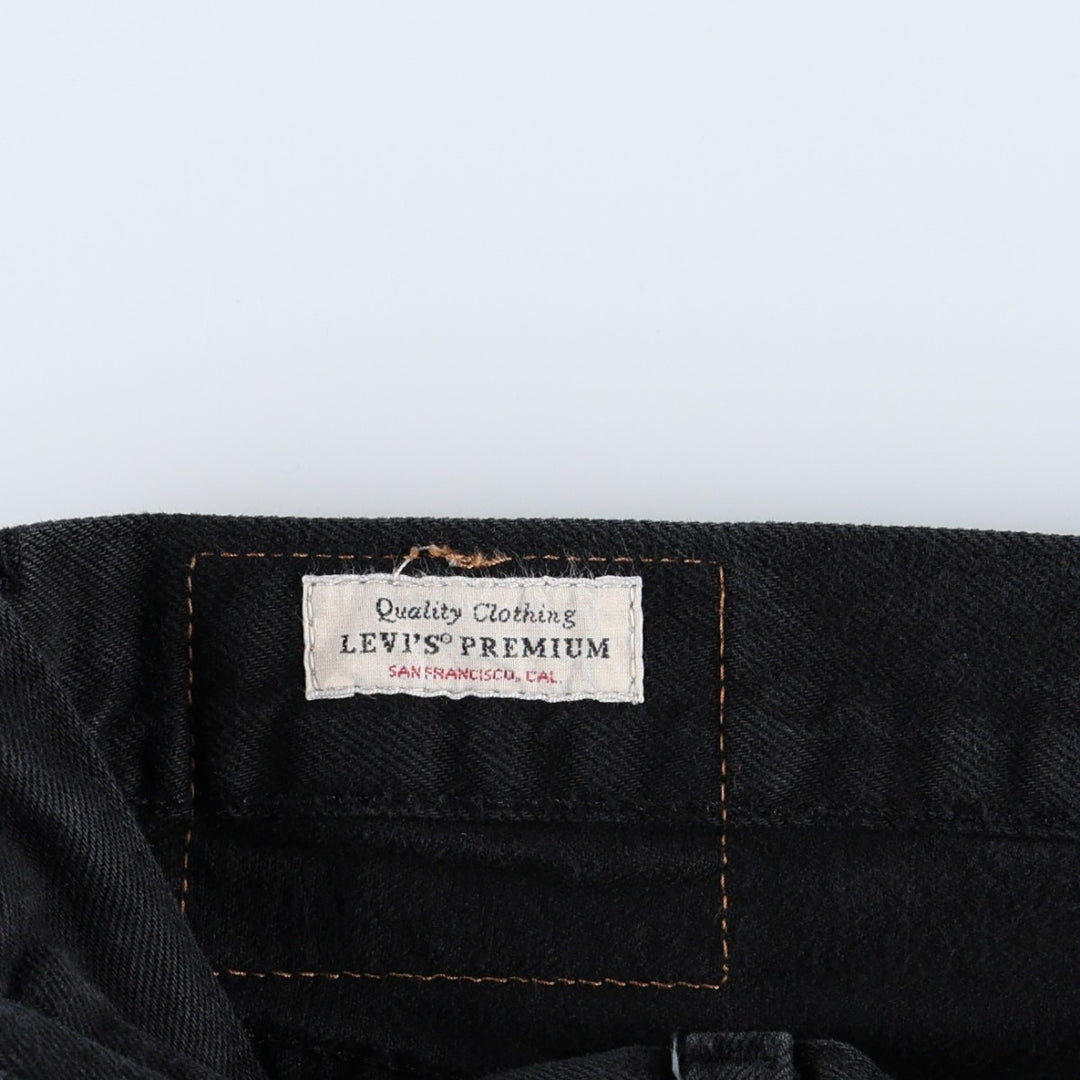Levi's 501-0165 Black Denim Straight Leg Jeans, Men's Size W35 (approx.) cotton black type Vintage Second Hand