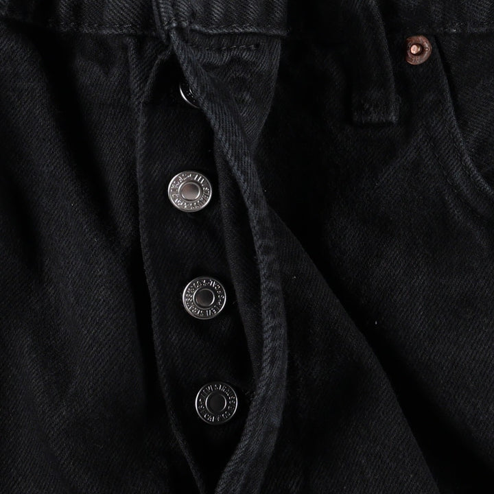 Levi's 501-0165 Black Denim Straight Leg Jeans, Men's Size W35 (approx.) cotton black type Vintage Second Hand