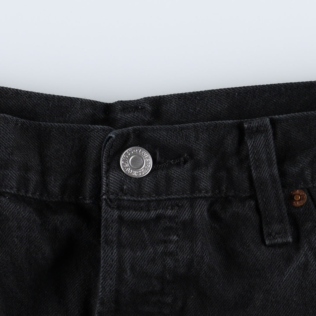 Levi's 501-0165 Black Denim Straight Leg Jeans, Men's Size W35 (approx.) cotton black type Vintage Second Hand