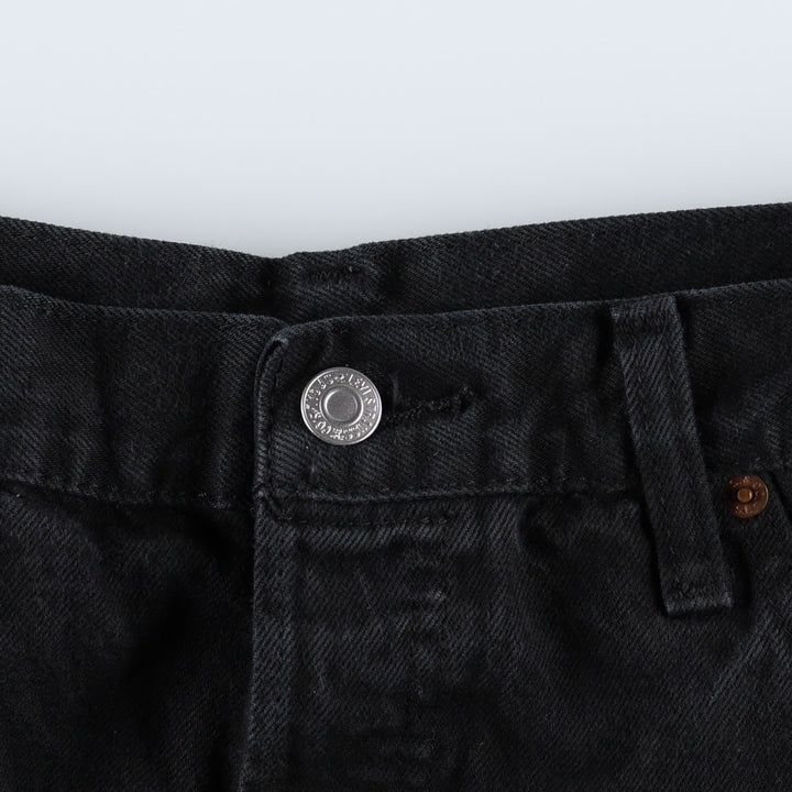 Levi's 501-0165 Black Denim Straight Leg Jeans, Men's Size W35 (approx.) cotton black type Vintage Second Hand