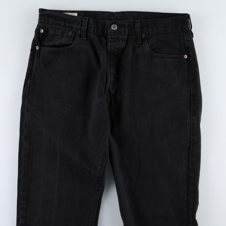 Levi's 501-0165 Black Denim Straight Leg Jeans, Men's Size W35 (approx.) cotton black type Vintage Second Hand