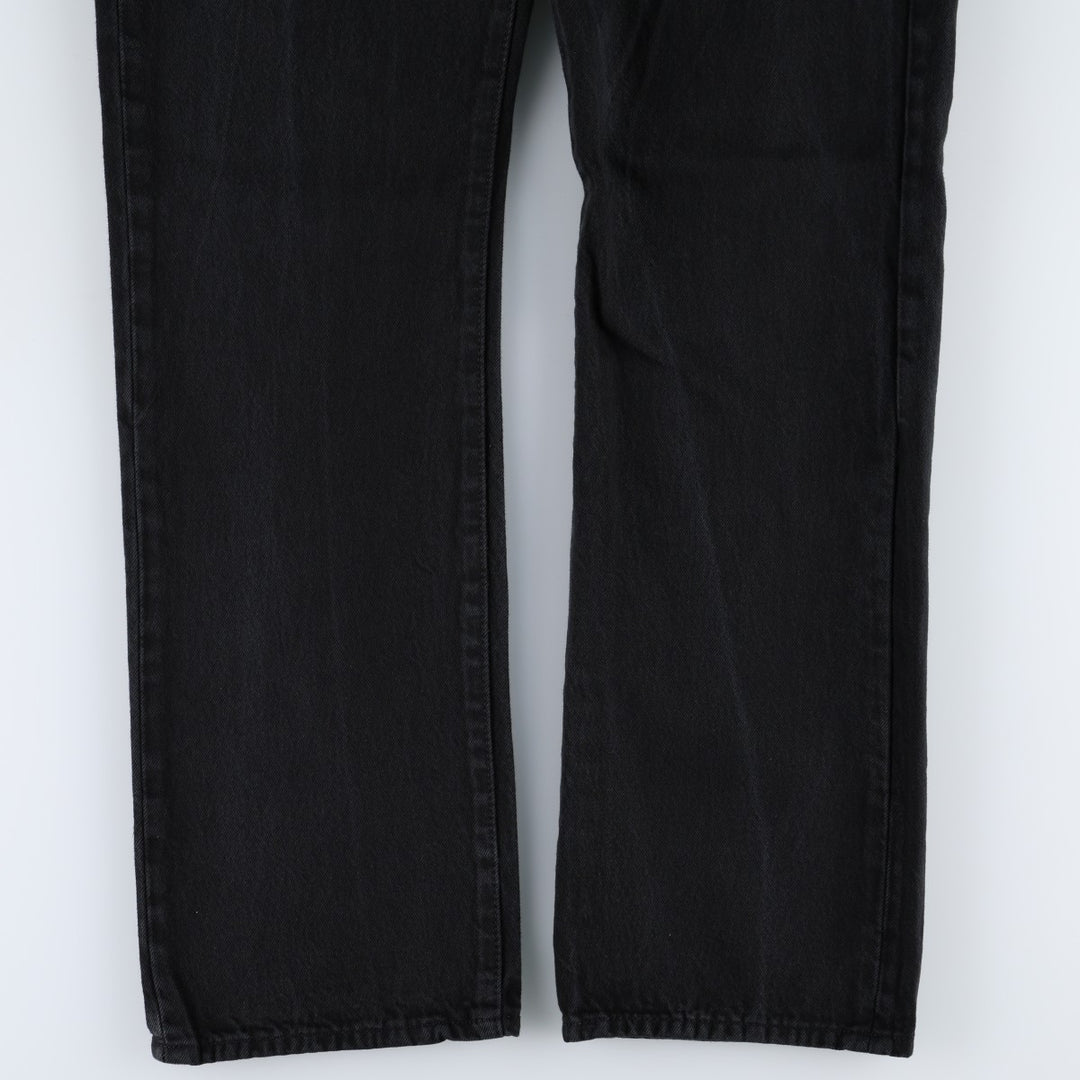 Levi's 501-0165 Black Denim Straight Leg Jeans, Men's Size W35 (approx.) cotton black type Vintage Second Hand