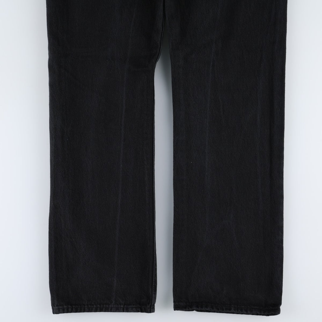 Levi's 501-0165 Black Denim Straight Leg Jeans, Men's Size W35 (approx.) cotton black type Vintage Second Hand