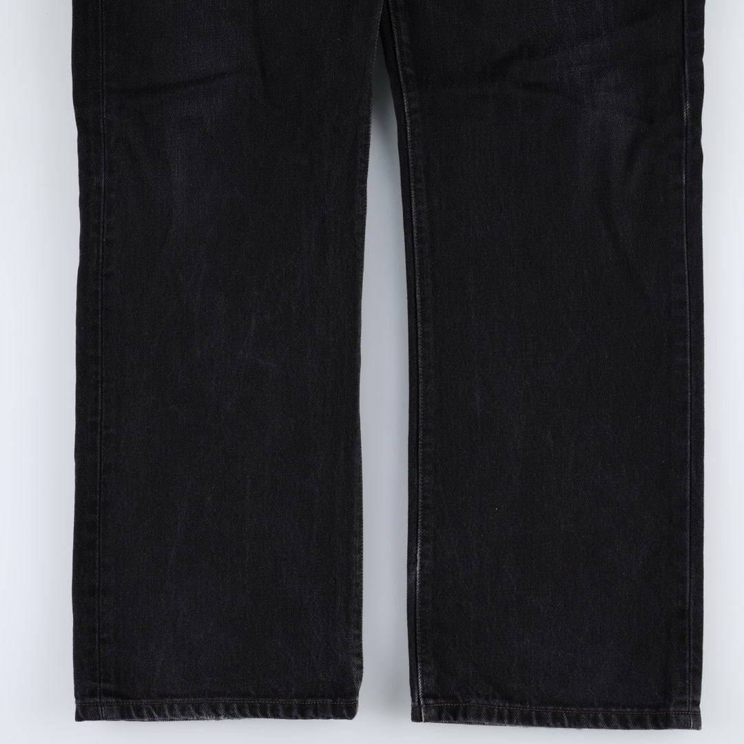 Levi's 501 Straight Leg Button-Fly Black Denim Pants, Men's Size 36 (approx.) cotton black type Vintage Second Hand