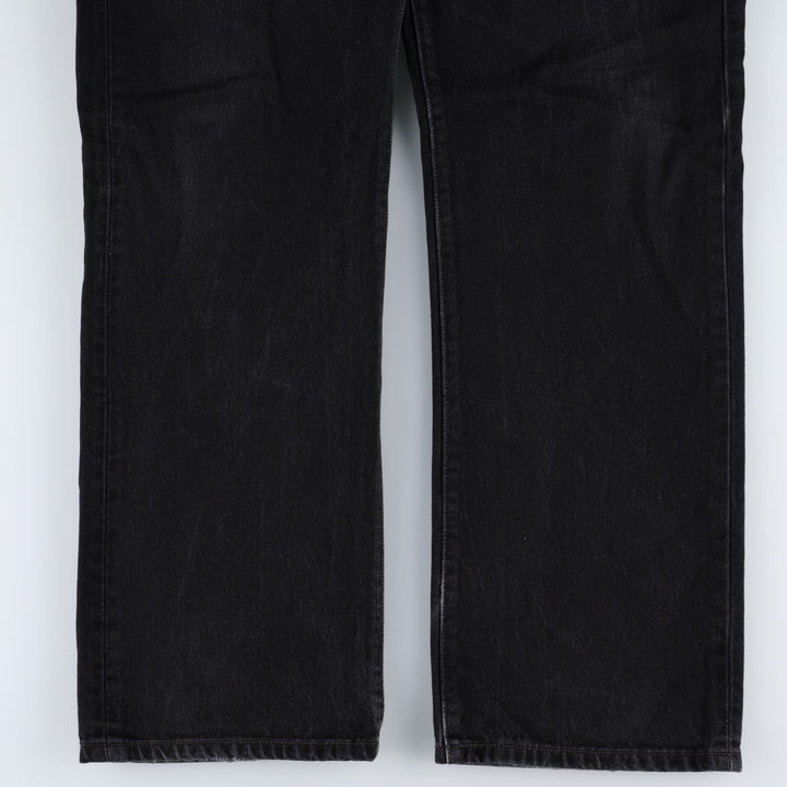 Levi's 501 Straight Leg Button-Fly Black Denim Pants, Men's Size 36 (approx.) cotton black type Vintage Second Hand