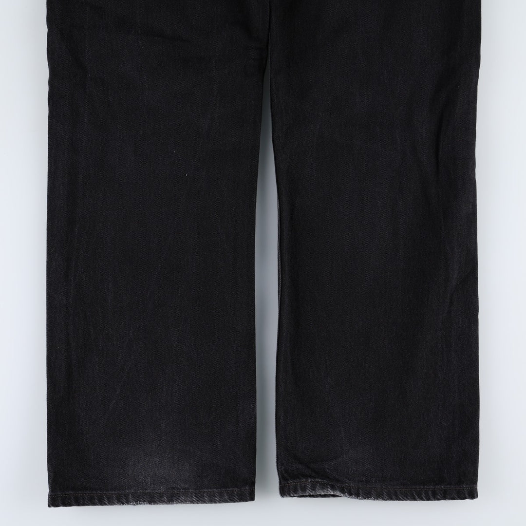 Levi's 501 Straight Leg Button-Fly Black Denim Pants, Men's Size 36 (approx.) cotton black type Vintage Second Hand