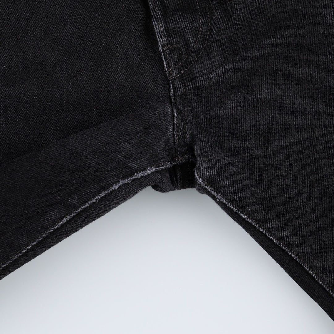 Levi's 501 Straight Leg Button-Fly Black Denim Pants, Men's Size 36 (approx.) cotton black type Vintage Second Hand