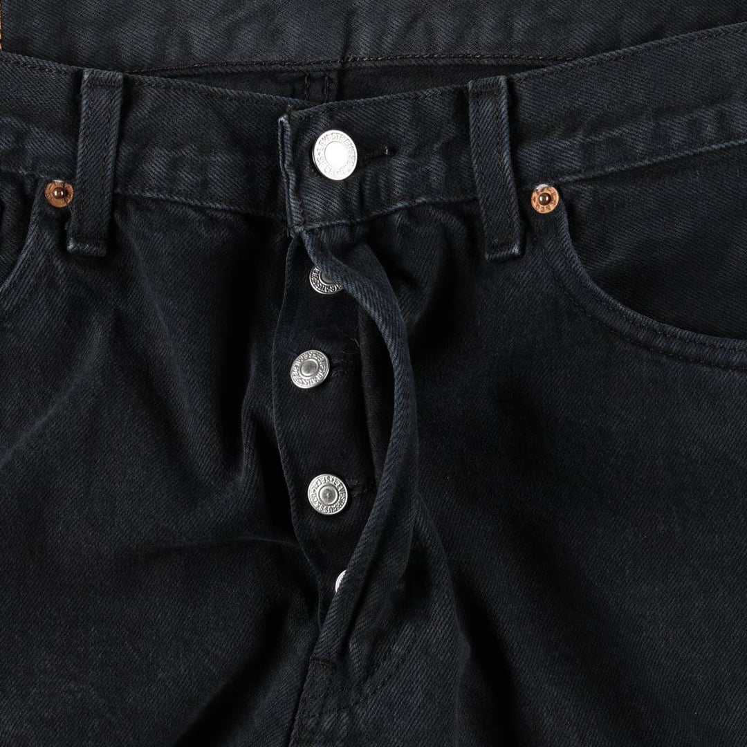 2000'S Levi's 501-0165 Euro Model Black Denim Straight Leg Jeans, Men's Size W34 (approx.) cotton black type Vintage Second Hand