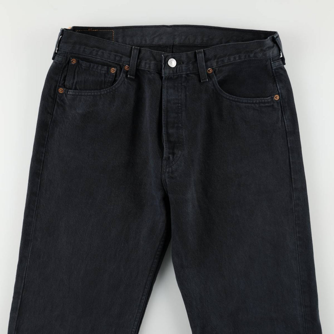 2000'S Levi's 501-0165 Euro Model Black Denim Straight Leg Jeans, Men's Size W34 (approx.) cotton black type Vintage Second Hand