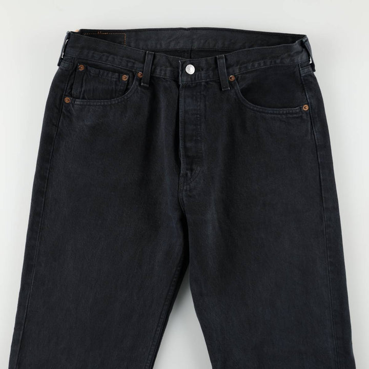 2000'S Levi's 501-0165 Euro Model Black Denim Straight Leg Jeans, Men's Size W34 (approx.) cotton black type Vintage Second Hand
