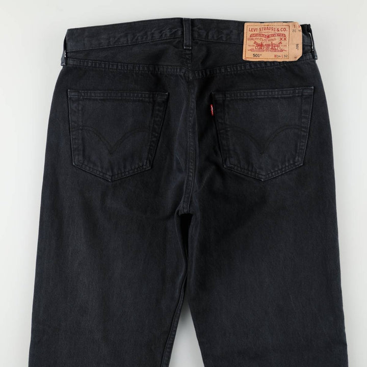 2000'S Levi's 501-0165 Euro Model Black Denim Straight Leg Jeans, Men's Size W34 (approx.) cotton black type Vintage Second Hand