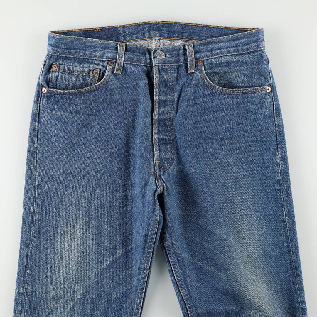 90'S Levi's 501-0115 Straight Denim Pants Made in USA Men's W33 Vintage cotton blue type Vintage Second Hand