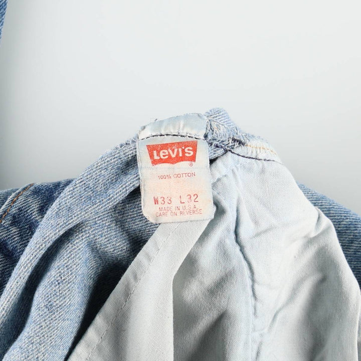 90'S Levi's 501-0115 Straight Denim Pants Made in USA Men's W32 Vintage cotton blue type Vintage Second Hand