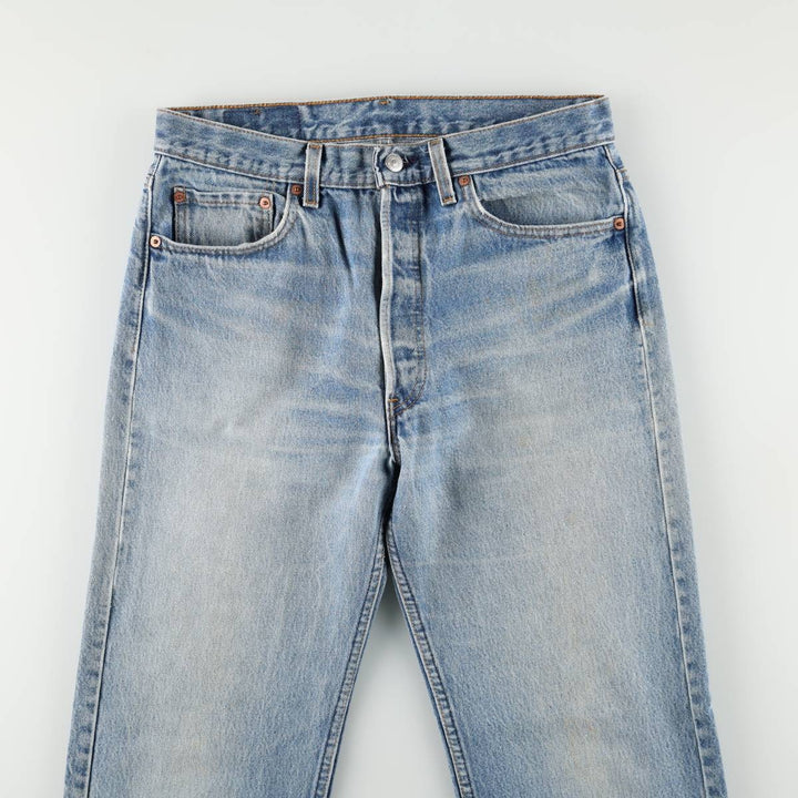 90'S Levi's 501-0115 Straight Denim Pants Made in USA Men's W32 Vintage cotton blue type Vintage Second Hand