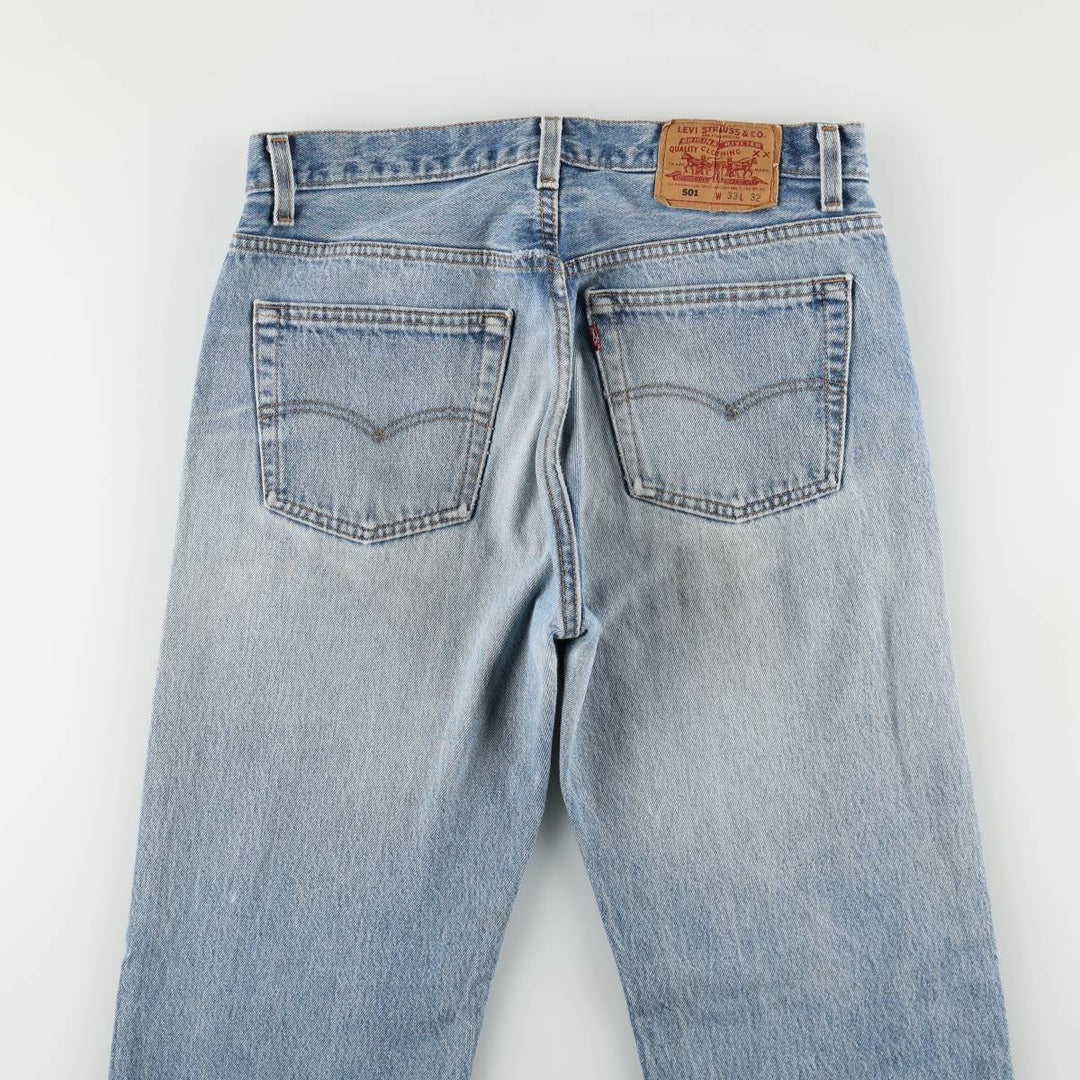 90'S Levi's 501-0115 Straight Denim Pants Made in USA Men's W32 Vintage cotton blue type Vintage Second Hand