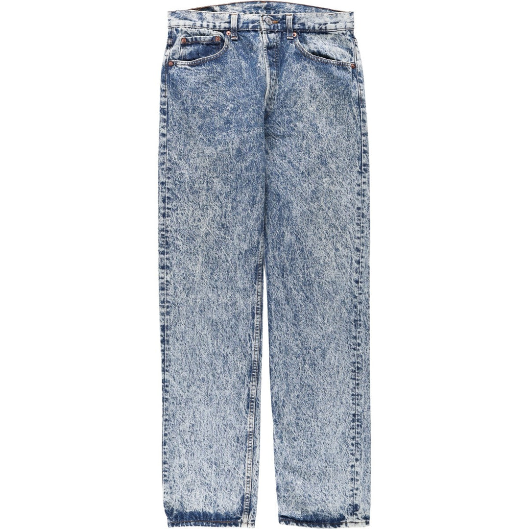 1990'S Levi's 501-0108 Chemical Wash Straight Denim Pants, Made in USA, Men's Size W31 (approx.), Vintage cotton blue type Vintage Second Hand