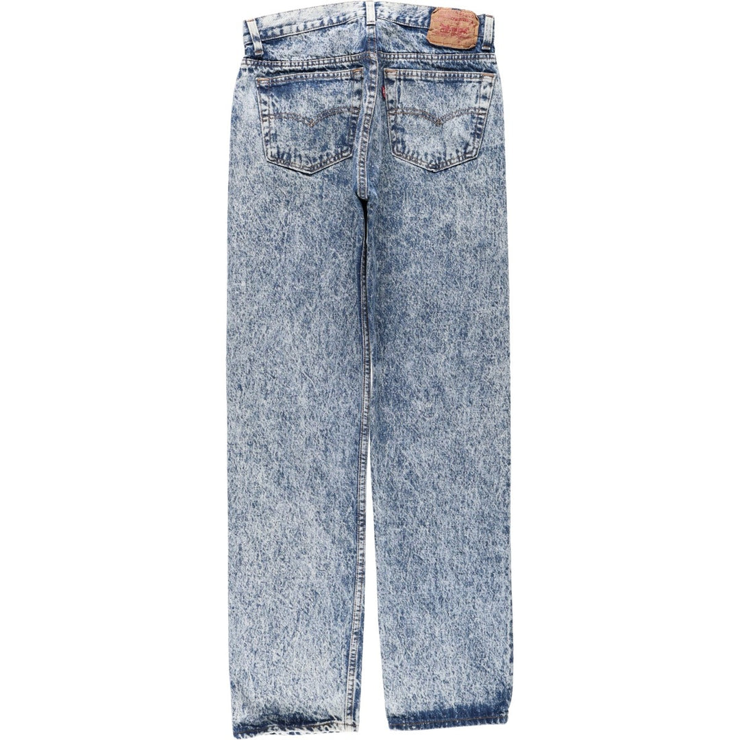 1990'S Levi's 501-0108 Chemical Wash Straight Denim Pants, Made in USA, Men's Size W31 (approx.), Vintage cotton blue type Vintage Second Hand