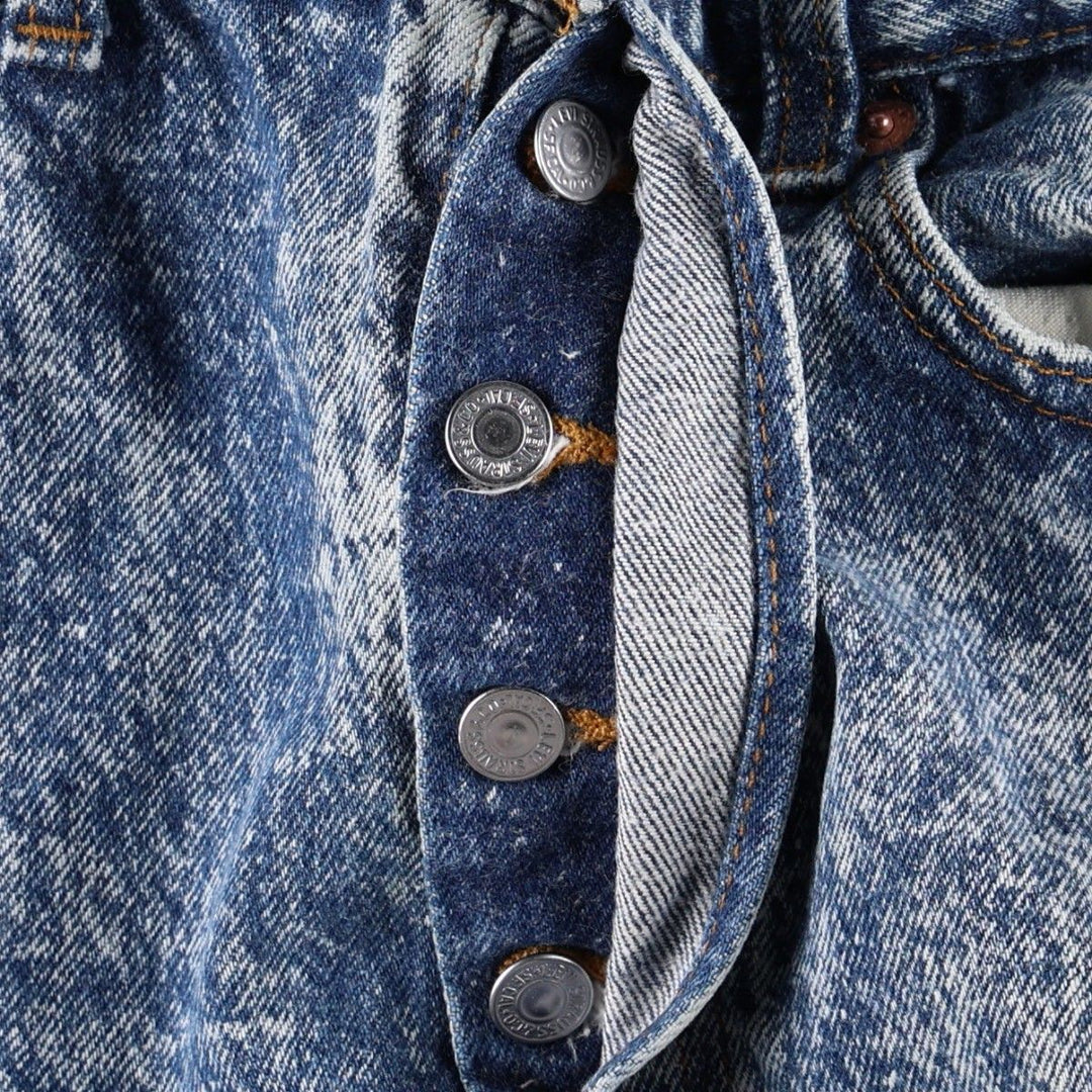 1990'S Levi's 501-0108 Chemical Wash Straight Denim Pants, Made in USA, Men's Size W31 (approx.), Vintage cotton blue type Vintage Second Hand