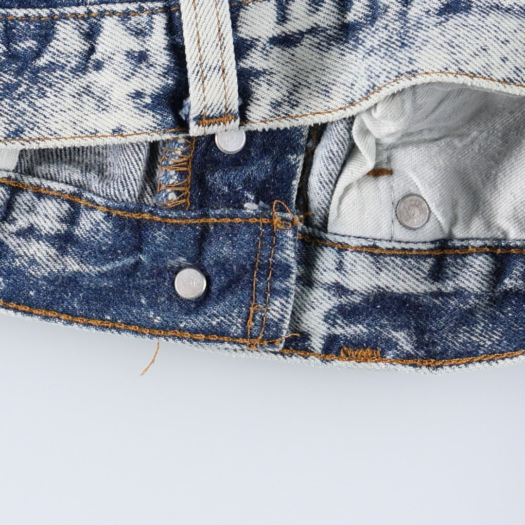 1990'S Levi's 501-0108 Chemical Wash Straight Denim Pants, Made in USA, Men's Size W31 (approx.), Vintage cotton blue type Vintage Second Hand