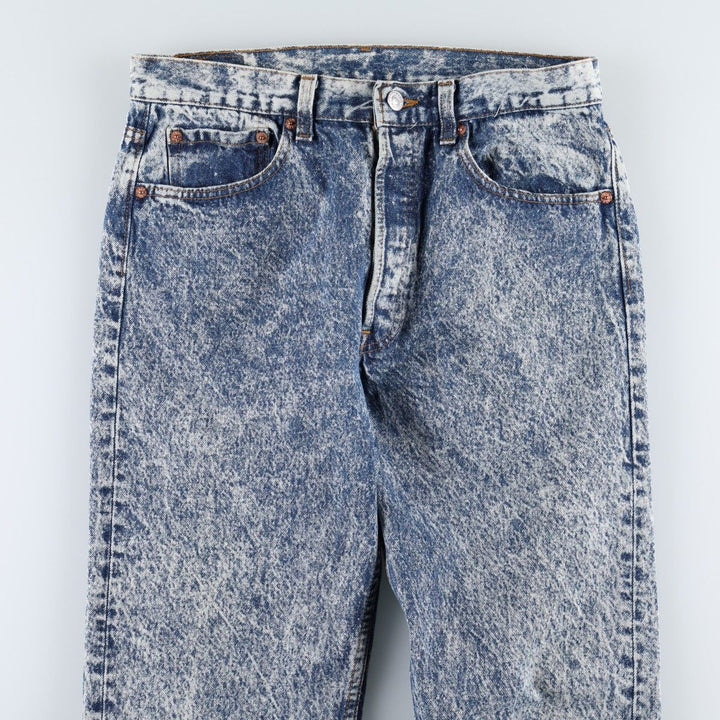 1990'S Levi's 501-0108 Chemical Wash Straight Denim Pants, Made in USA, Men's Size W31 (approx.), Vintage cotton blue type Vintage Second Hand