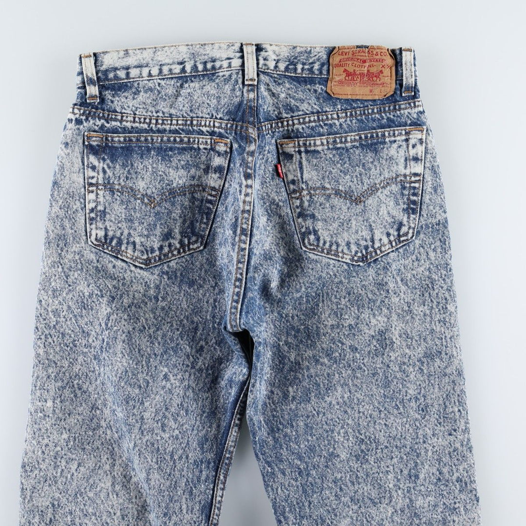 1990'S Levi's 501-0108 Chemical Wash Straight Denim Pants, Made in USA, Men's Size W31 (approx.), Vintage cotton blue type Vintage Second Hand