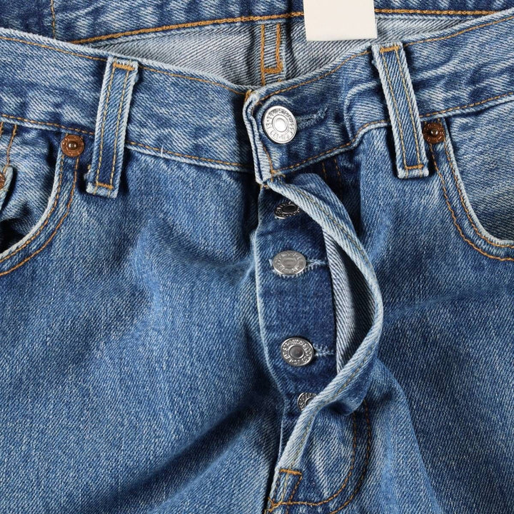 2000'S Levi's 501-0193 Straight Denim Pants, Made in USA, Men's Size 34 (approx.) cotton blue type Vintage Second Hand
