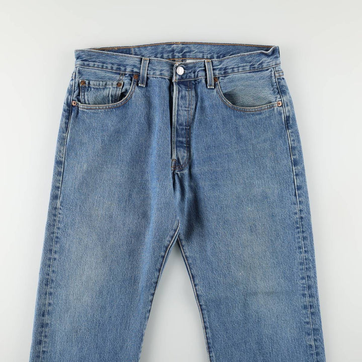 2000'S Levi's 501-0193 Straight Denim Pants, Made in USA, Men's Size 34 (approx.) cotton blue type Vintage Second Hand