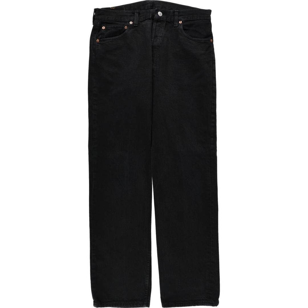 Levi's 501-0165 Black Denim Straight Leg Jeans, Made in England, Men's Size W34 (approx.) cotton black type Vintage Second Hand
