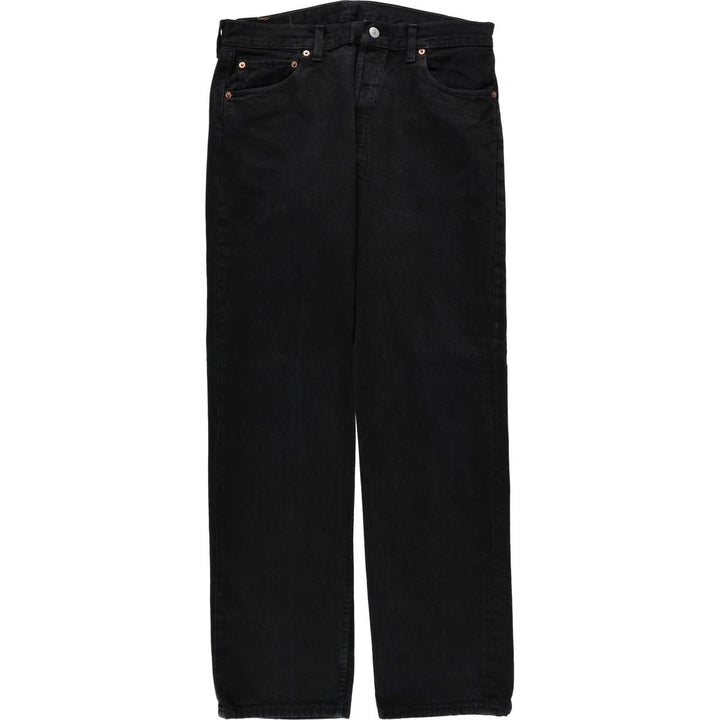Levi's 501-0165 Black Denim Straight Leg Jeans, Made in England, Men's Size W34 (approx.) cotton black type Vintage Second Hand