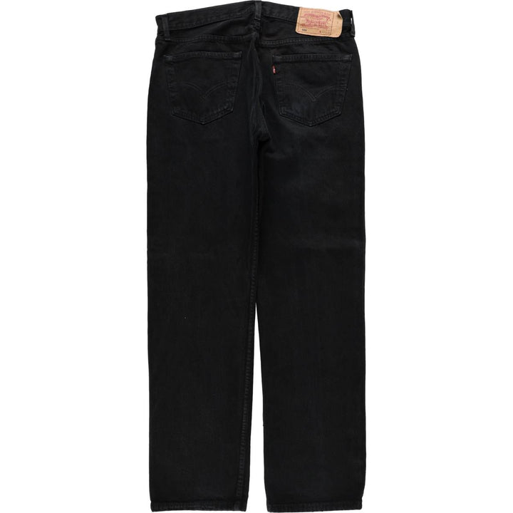 Levi's 501-0165 Black Denim Straight Leg Jeans, Made in England, Men's Size W34 (approx.) cotton black type Vintage Second Hand