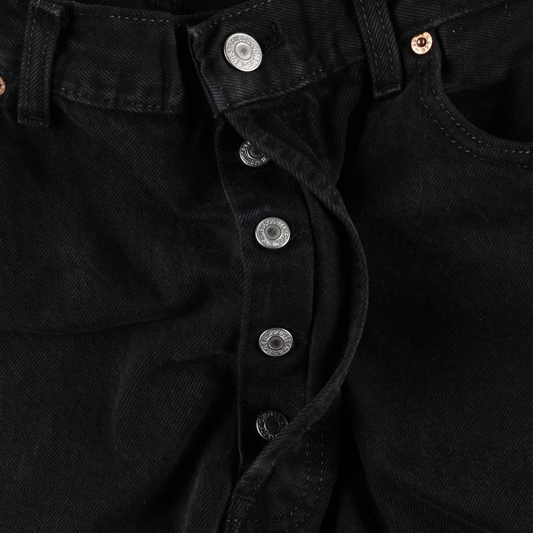 Levi's 501-0165 Black Denim Straight Leg Jeans, Made in England, Men's Size W34 (approx.) cotton black type Vintage Second Hand