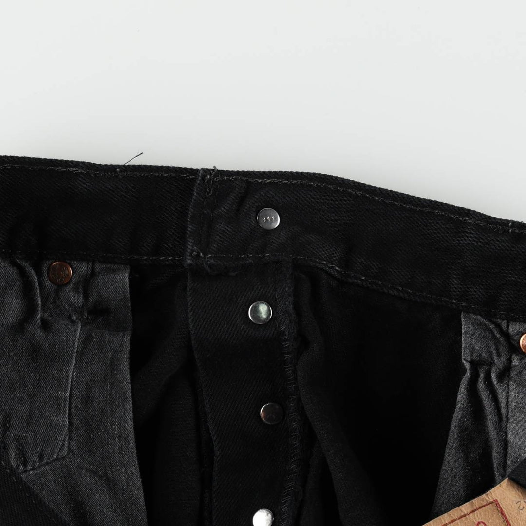 Levi's 501-0165 Black Denim Straight Leg Jeans, Made in England, Men's Size W34 (approx.) cotton black type Vintage Second Hand
